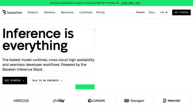 Screenshot: baseten.co - uses Chivo Mono Screenshot: baseten.co - uses Chivo Mono