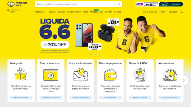 Screenshot: mercadolivre.com.br - uses navigation Screenshot: mercadolivre.com.br - uses navigation