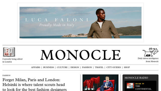 Screenshot: monocle.com - uses Chanel