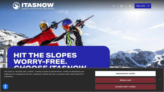 Screenshot: itasnow.it - uses SofiaPro-Regular