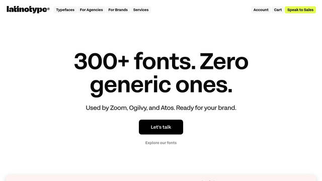 Screenshot: latinotype.com - uses Mandioca Bold