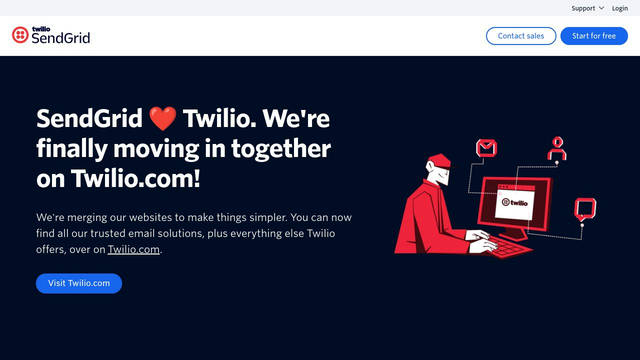 Screenshot: sendgrid.com - uses Twilio Sans Mono