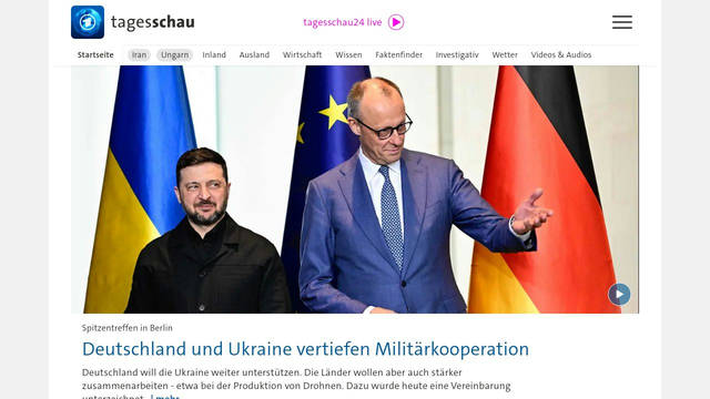 Screenshot: tagesschau.de - uses Thesis Screenshot: tagesschau.de - uses Thesis