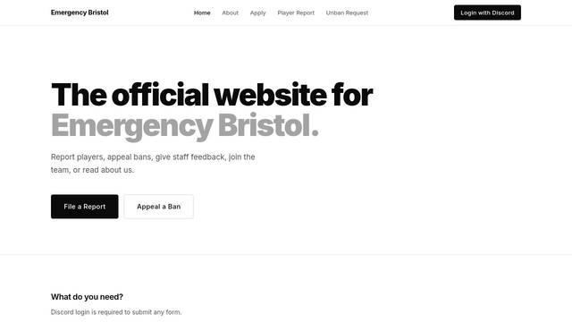 Screenshot: emergency-bristol.com - uses Geist Screenshot: emergency-bristol.com - uses Geist