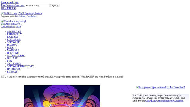 Screenshot: gnu.org - uses Baskerville Screenshot: gnu.org - uses Baskerville