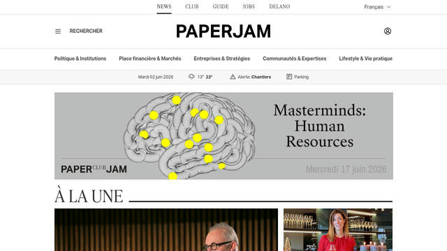 Screenshot: paperjam.lu - uses Ibmplex