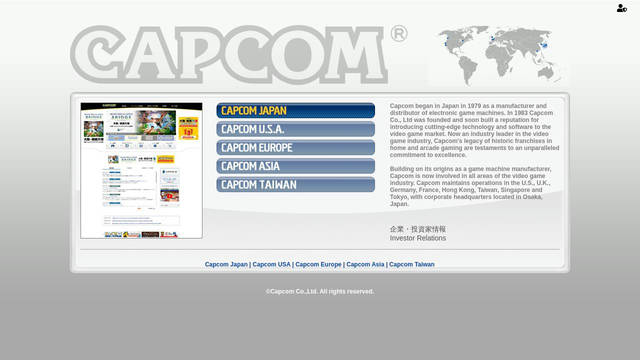 Screenshot: capcom.com - uses Material Design Icons