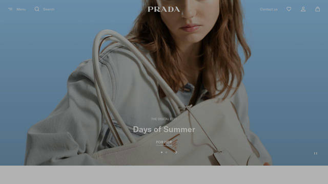 Screenshot: prada.com - uses prada-icons