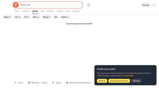 Screenshot: yandex.com.tr - uses YS Text Variable