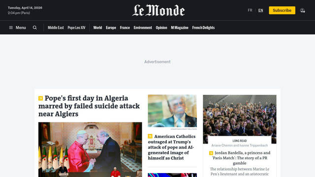 Screenshot: lemonde.fr - uses Marr Sans Condensed