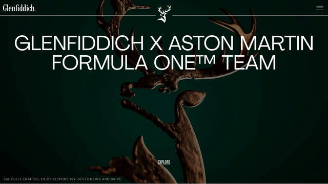 Screenshot: glenfiddich.com - uses DidotLTStd-Italic