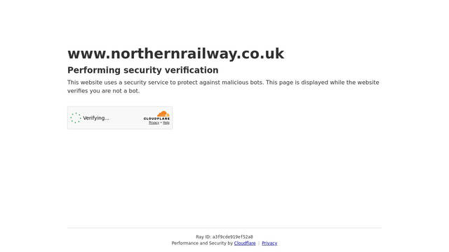 Screenshot: northernrailway.co.uk - uses Bunday Clean