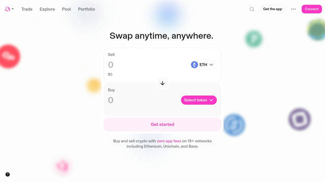 Screenshot: uniswap.org - uses Basel