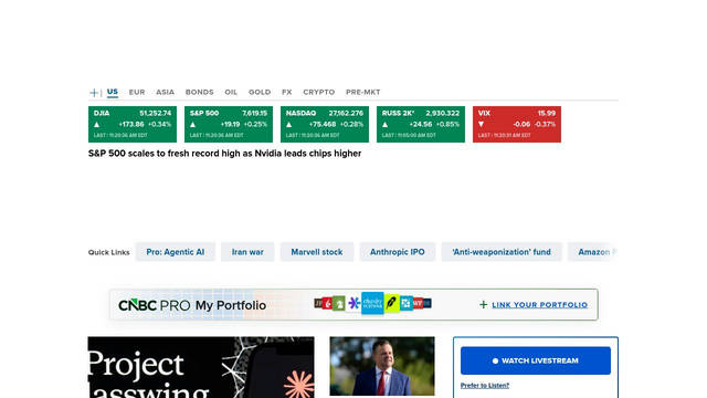 Screenshot: cnbc.com - uses Lyon Screenshot: cnbc.com - uses Lyon