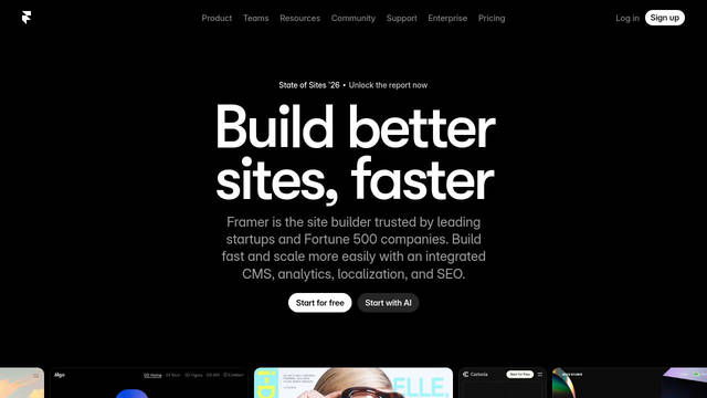 Screenshot: framer.com - uses Inter Variable Placeholder Screenshot: framer.com - uses Inter Variable Placeholder