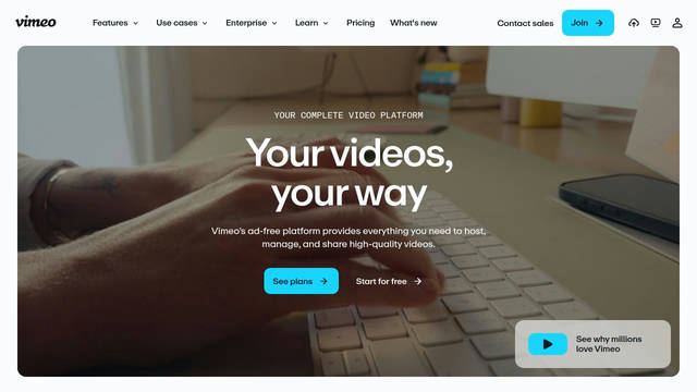 Screenshot: vimeo.com - uses ABCReproMono