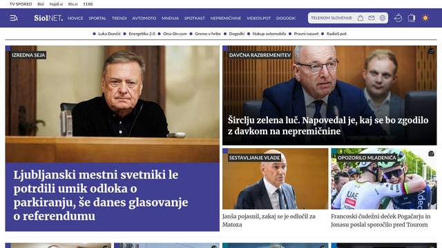 Screenshot: siol.net - uses Mansalva Regular
