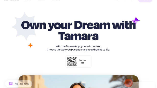 Screenshot: tamara.co - uses IBMPlexSans