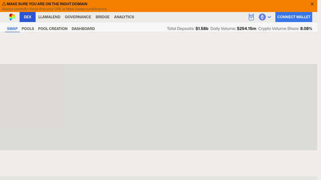 Screenshot: curve.fi - uses Mona Sans