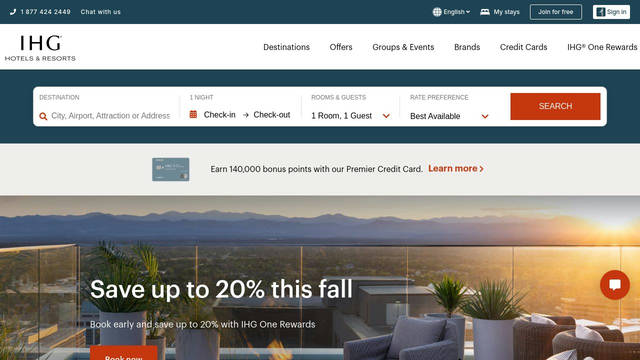 Screenshot: ihg.com - uses Graphik-Semibold