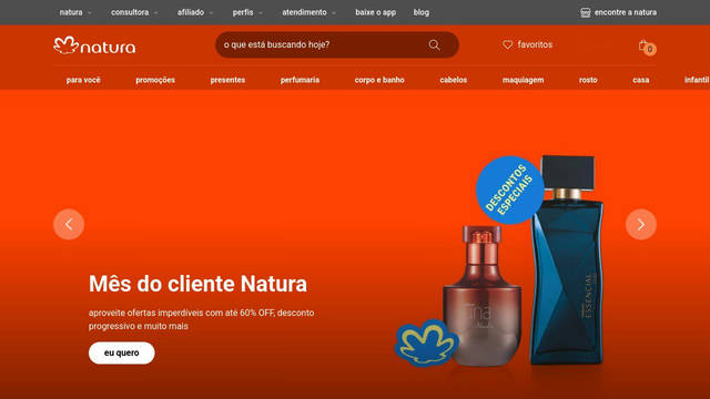 Screenshot: natura.com.br - uses natds-icons