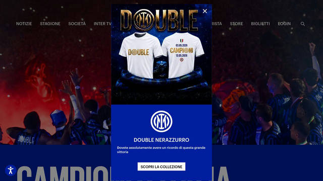 Screenshot: inter.it - uses Giorgio Sans