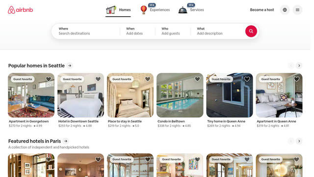 Screenshot: airbnb.com - uses Airbnb Cereal VF
