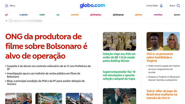 Screenshot: globo.com - uses opensans-bold-webfont