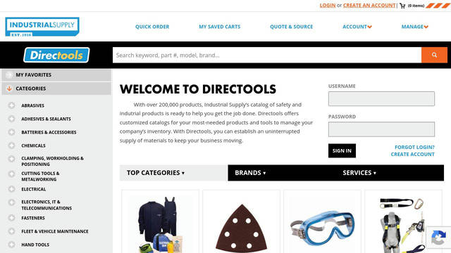 Screenshot: directools.com - uses Futura PT