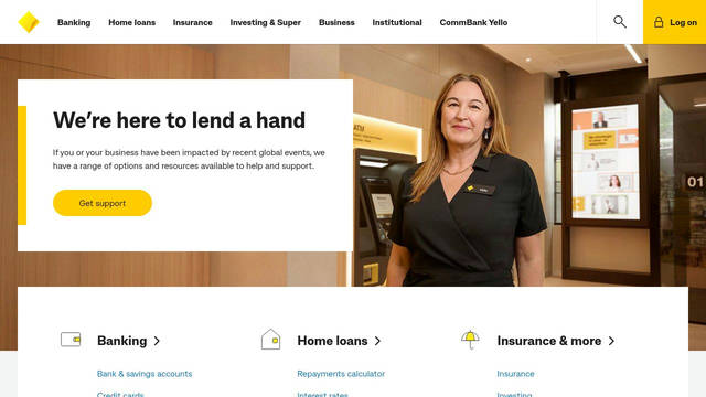 Screenshot: commbank.com.au - uses CBABeaconSans