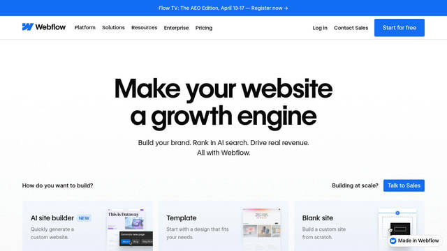 Screenshot: webflow.com - uses webflow-icons