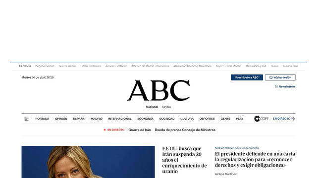 Screenshot: abc.es - uses Micrograph Semibold