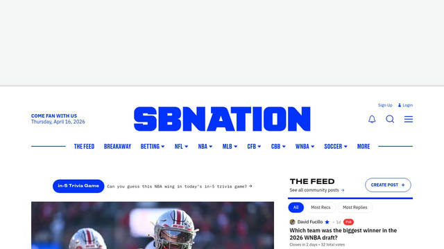 Screenshot: sbnation.com - uses IBMPlex Sans