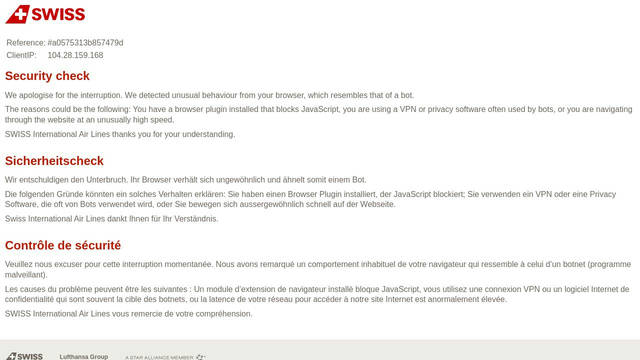 Screenshot: swiss.com - uses SwissHead