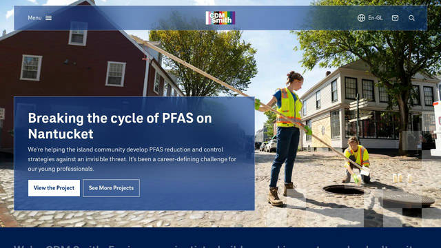 Screenshot: cdmsmith.com - uses fontAwesomeBrands