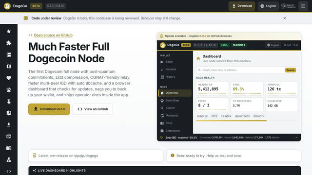 Screenshot: dogego.org - uses Material Icons Round