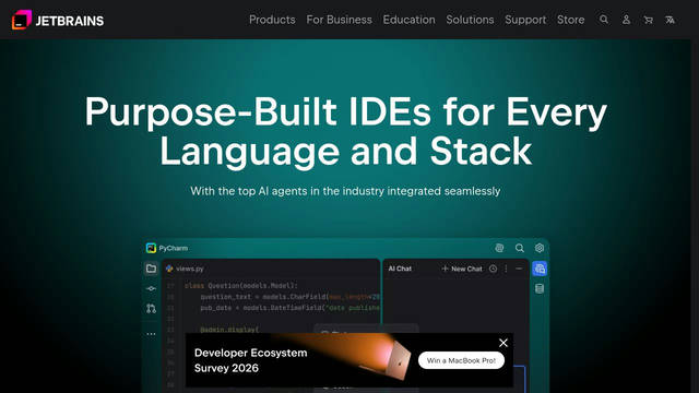 Screenshot: jetbrains.com - uses JetBrains Sans