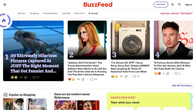 Screenshot: buzzfeed.com - uses Calistoga