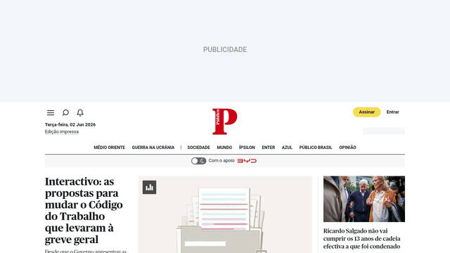Screenshot: publico.pt - uses Publico
