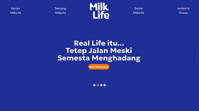 Screenshot: milklife.id - uses Lato