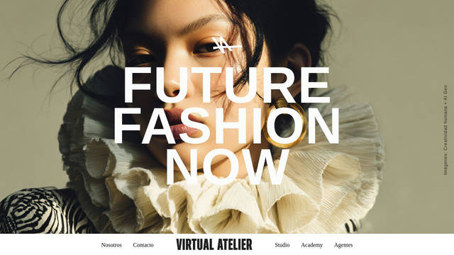 Screenshot: virtualatelier.ai - uses Roboto Flex
