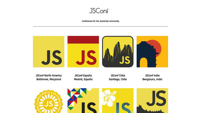 Screenshot: jsconf.com - uses Poiret One