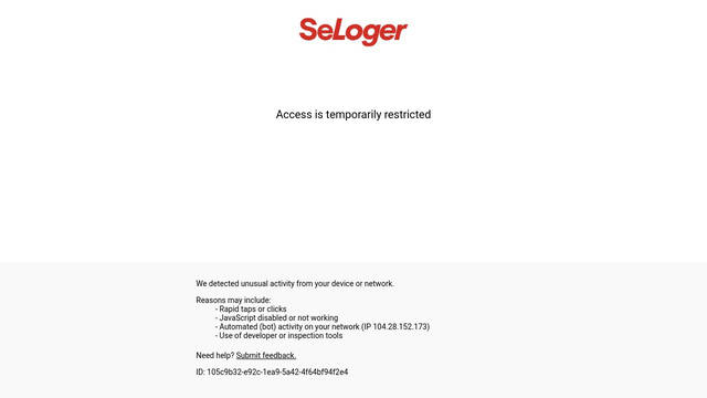 Screenshot: seloger.com - uses Cera SL sys