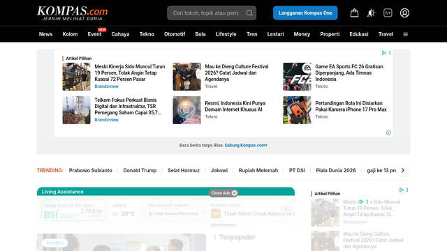 Screenshot: kompas.com - uses Amiri