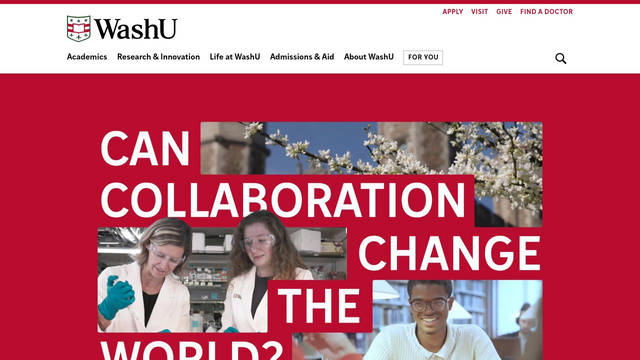 Screenshot: wustl.edu - uses ivystyle-sans