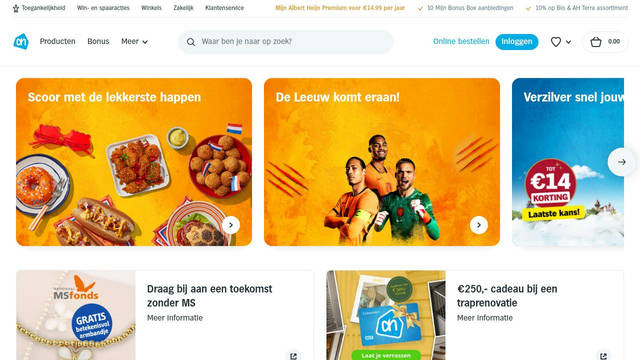 Screenshot: ah.nl - uses Apercupro Screenshot: ah.nl - uses Apercupro