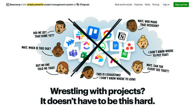 Screenshot: basecamp.com - uses Monaspace Neon