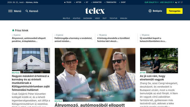 Screenshot: telex.hu - uses Inter var