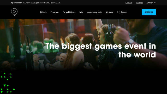 Screenshot: gamescom.global - uses ITC Avant Garde Gothic W02