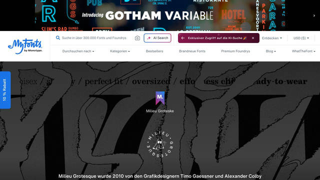 Screenshot: milieugrotesque.com - uses NatronRoughMedium